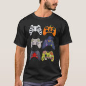 Halloween Skeleton Zombie Gaming Controllers Mummy Tシャツ (正面)