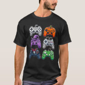 Halloween Skeleton Zombie Gaming Controllers Mummy Tシャツ (正面)