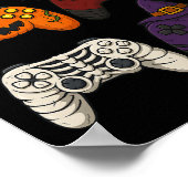 Halloween Skeleton Zombie Mummy Gaming Controllers ポスター (角)