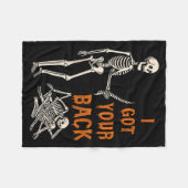 Halloween Skeletons Ive Got Your Back Costume Men  フリースブランケット (正面(横))