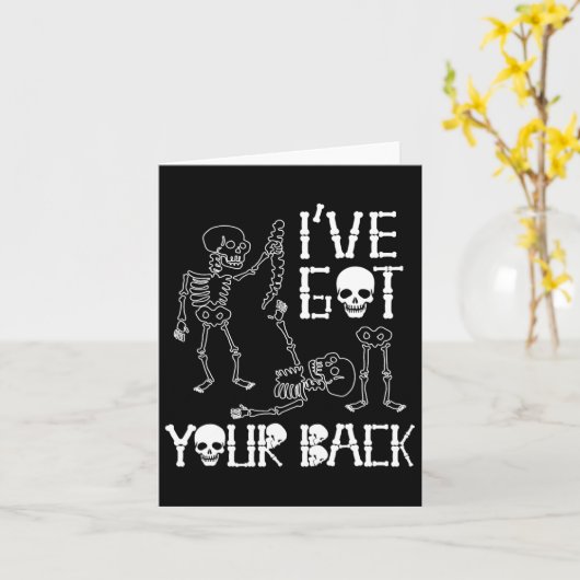 Halloween Skeletons Ive Got Your Ck Costume Men Wo カード (黄色い花)