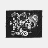 Halloween Skin Care Esthetician Skeleton Skin Esth フリースブランケット (正面(横))