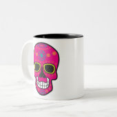 Halloween skull ツートーンマグカップ (正面左)