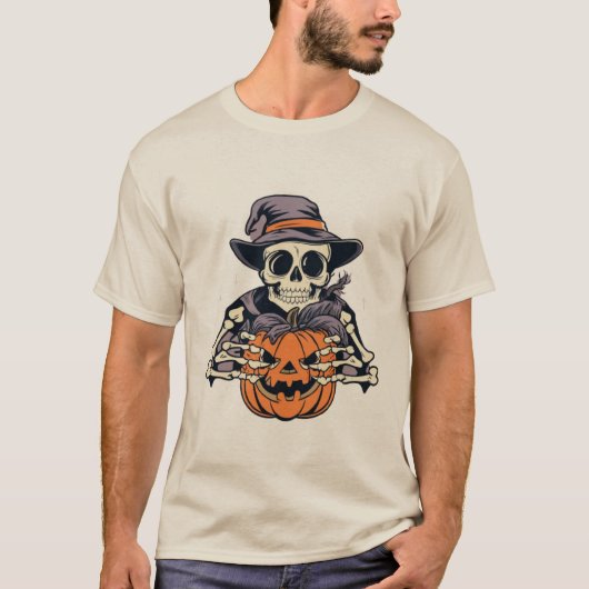 Halloween skull, a macabre hug tシャツ (正面)