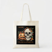 Halloween Skull and Pumkin  トートバッグ (正面)