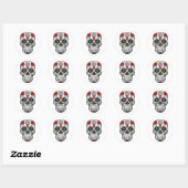 Halloween Skull Classic Round Sticker ラウンドシール (シート)