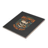 Halloween Skull Pumpkin Hunting Night Design_1 タイル (側面)