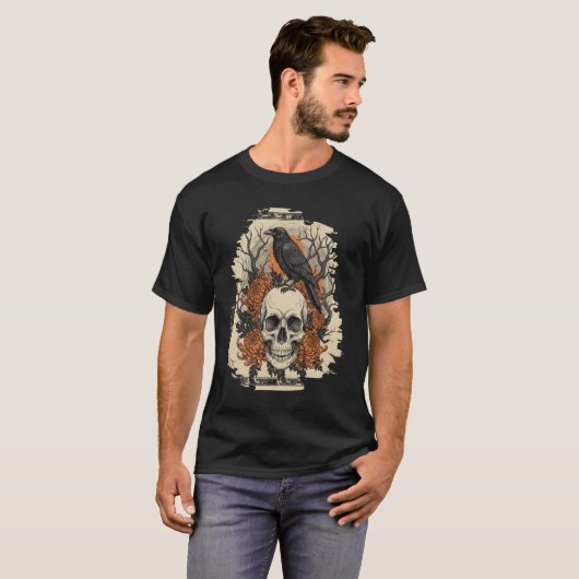 Halloween Skull Tシャツ (正面フル)