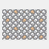 Halloween Skulls & Sweet Hearts Wrapping Paper ラッピングペーパーシート (正面)