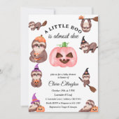 Halloween Sloth First Halloween Baby shower 招待状 (正面)