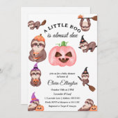Halloween Sloth First Halloween Baby shower 招待状 (正面/裏面)