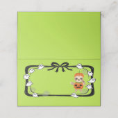 Halloween Sloth In Pumpkin Costume Place Card プレイスカード (外部開封)