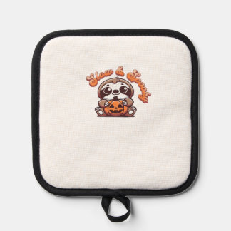 Halloween Sloth Slow and Spooky Cute Sloth Pumpkin 鍋敷き