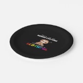 Halloween Slothful Design, This is my Human Costum ペーパープレート (アングル)