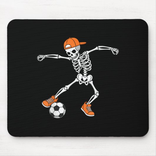 Halloween Soccer Skeleton Football Trick Or Treat  マウスパッド (正面)