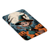 Halloween - sorcière à balai マグネット (右側)