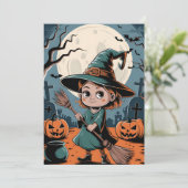 Halloween - sorcière à balai 招待状 (スタンド正面)
