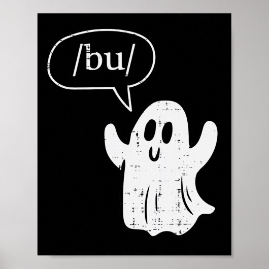 Halloween Speech Therapy Ghost Bu Boo Slp Costume ポスター (正面)