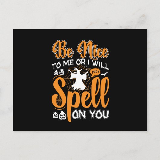 Halloween Spell On You Birthday ポストカード (正面)