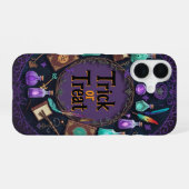 Halloween Spellbook Potion Wreath Trick or Treat iPhone 16ケース (裏面横)