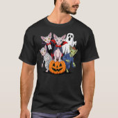 Halloween Sphynx Cat Ghost Vampire Mummy Tシャツ (正面)