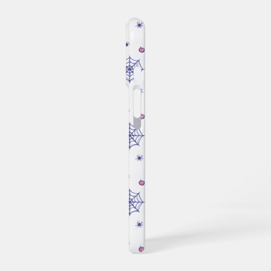 Halloween Spider Web and Candy Pattern iPhone 16ケース (左側面)
