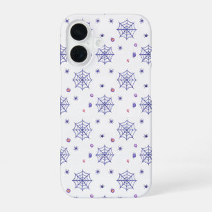 Halloween Spider Web and Candy Pattern iPhone 16ケース