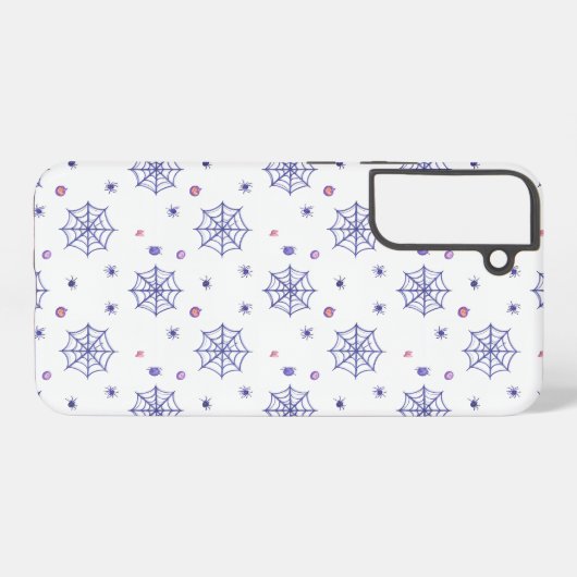 Halloween Spider Web and Candy Pattern Samsung Galaxyケース (裏面横)