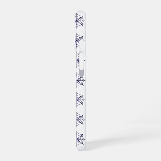 Halloween Spider Web and Spider Pattern iPhone 16ケース (左側面)