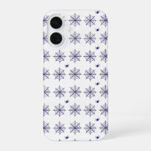 Halloween Spider Web and Spider Pattern iPhone 16ケース