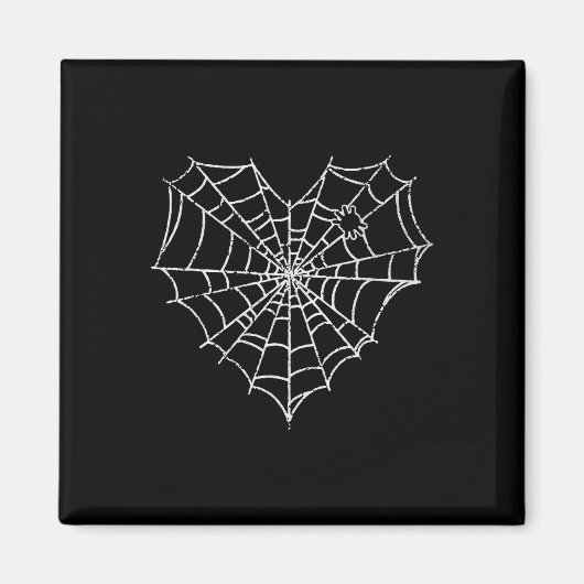 Halloween Spider Web Costume Cute Heart Spider Web マグネット (正面)