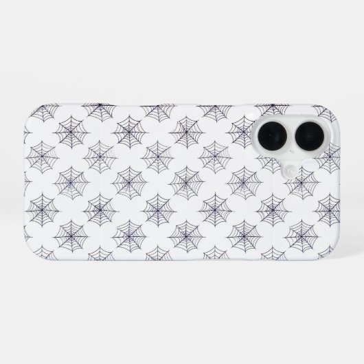 Halloween Spider Web Pattern iPhone 16ケース (裏面横)