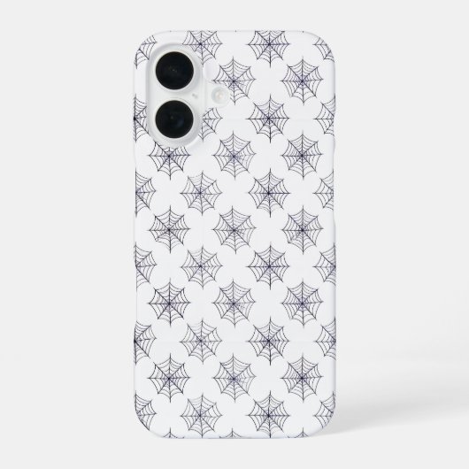 Halloween Spider Web Pattern iPhone 16ケース (裏面)