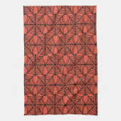 Halloween Spider Webs on Orange キッチンタオル (縦)