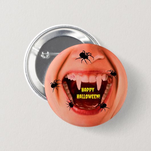Halloween Spiders Button 缶バッジ (正面&裏面)