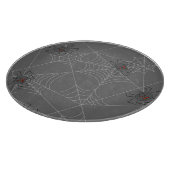 Halloween spiders web and pumpkins カッティングボード (角)