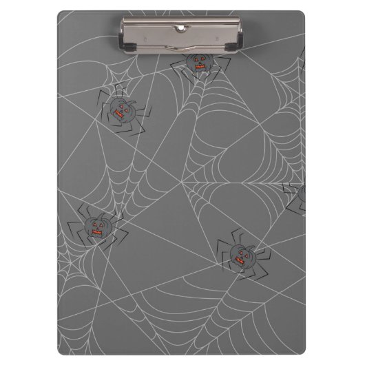 Halloween spiders web and pumpkins クリップボード (正面)