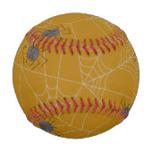 Halloween spiders web and pumpkins 野球ボール (正面)