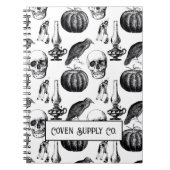 Halloween Spiral Notebook – Vintage Gothic ノートブック (正面)