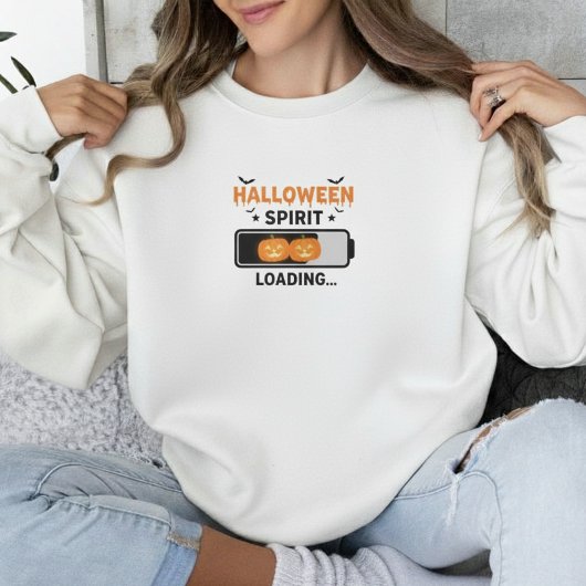 Halloween Spirit Loading Typography Design スウェットシャツ