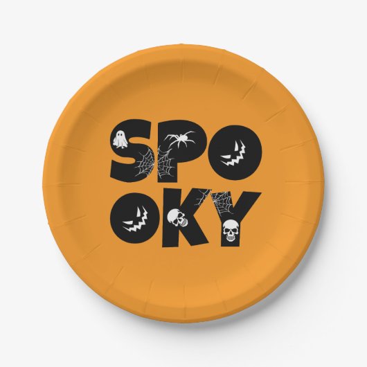 Halloween spooky  ペーパープレート (正面)