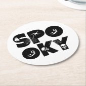 Halloween spooky  ラウンドペーパーコースター (アングル)