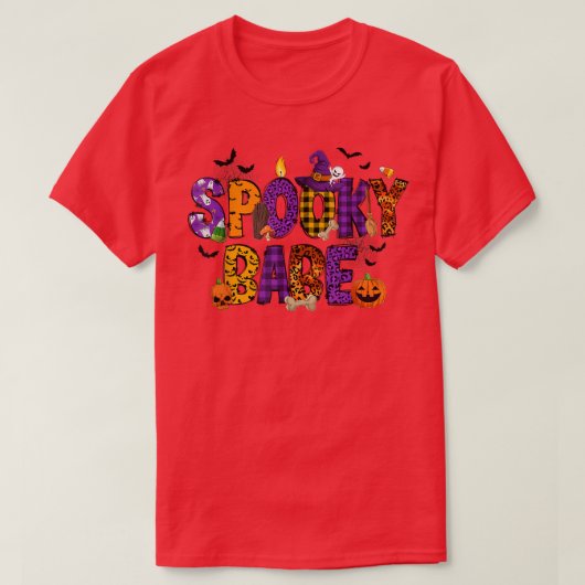Halloween Spooky Babe Pumpkin Leopard Halloween Ba Tシャツ (デザイン正面)