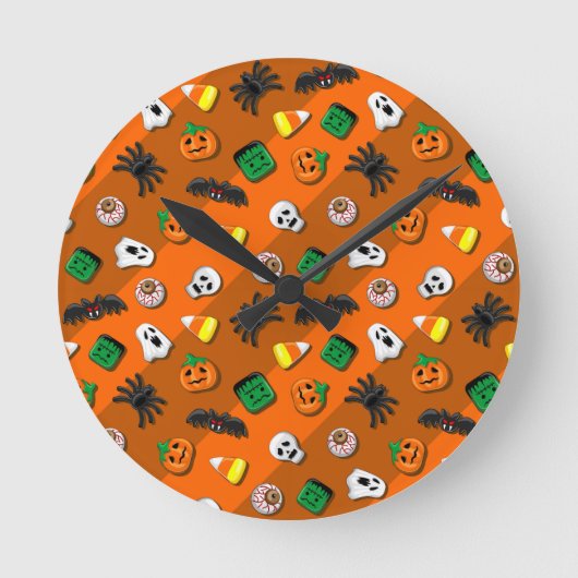 Halloween Spooky Candies Party   ラウンド壁時計 (正面)