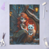 Halloween Spooky Cat and Fairy Fantasy  Tissue Pap 薄葉紙 (クラフト)