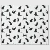 Halloween Spooky Cats Funny Pattern ラッピングペーパー (フラット)