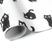 Halloween Spooky Cats Funny Pattern ラッピングペーパー (ロールコーナー)