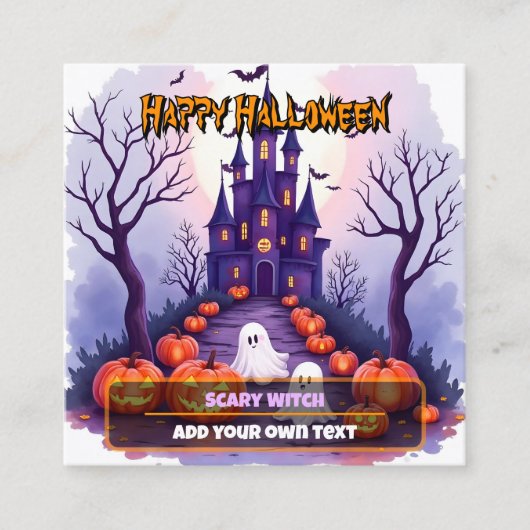 Halloween Spooky Cute Popular Collection スクエア名刺 (正面)