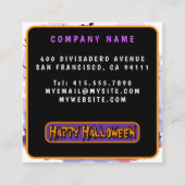 Halloween Spooky Cute Popular Collection スクエア名刺 (裏面)