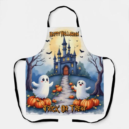 Halloween Spooky Cute Trendy Collection エプロン (正面)